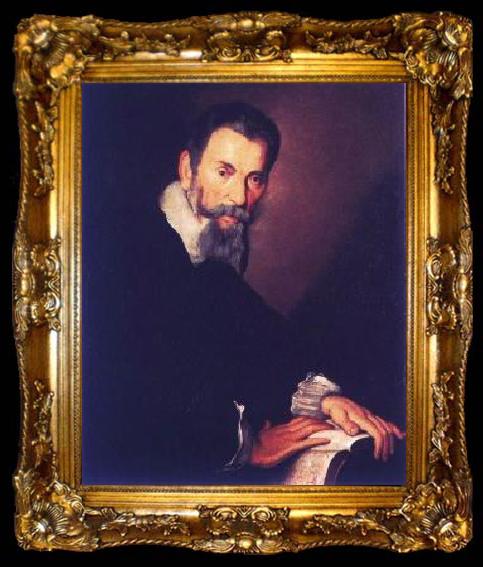 framed  Bernardo Strozzi Portrait of Claudio Monteverdi in Venice, ta009-2